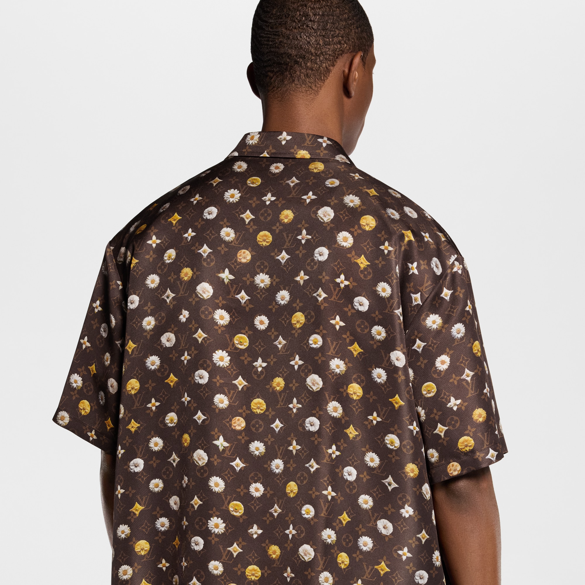 Monogram Printed Short-Sleeved Silk Shirt - Ready-to-Wear | LOUIS
